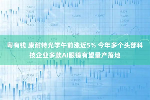 粤有钱 康耐特光学午前涨近5% 今年多个头部科技企业多款AI眼镜有望量产落地